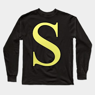 The Letter S in Shadowed Gold Long Sleeve T-Shirt